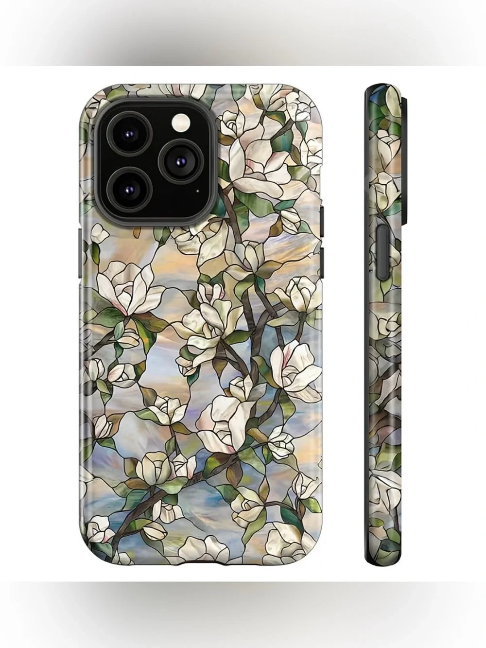 iPhone 15 White Floral Protective Phone Case – Brand New